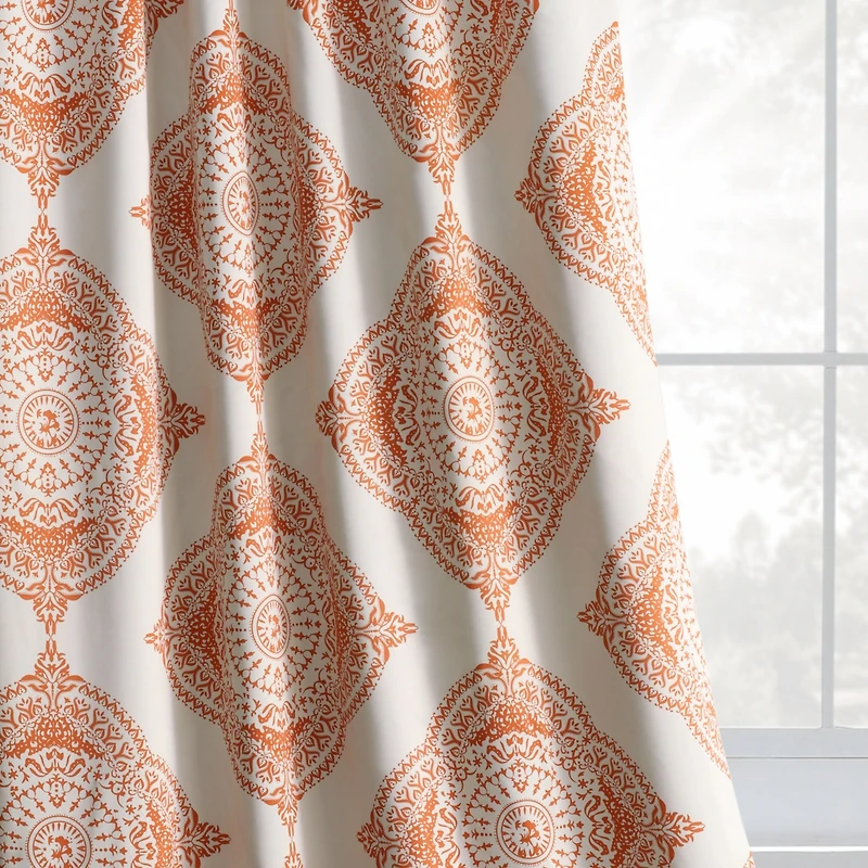 Half Price Drapes Henna Emblem Room Darkening Curtain