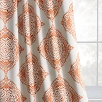 Half Price Drapes Henna Emblem Room Darkening Curtain