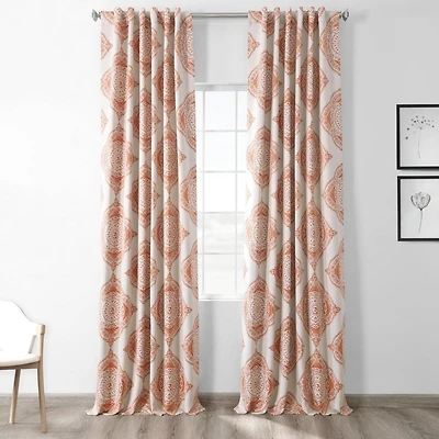 Half Price Drapes Henna Emblem Room Darkening Curtain