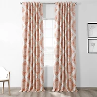 Half Price Drapes Henna Emblem Room Darkening Curtain