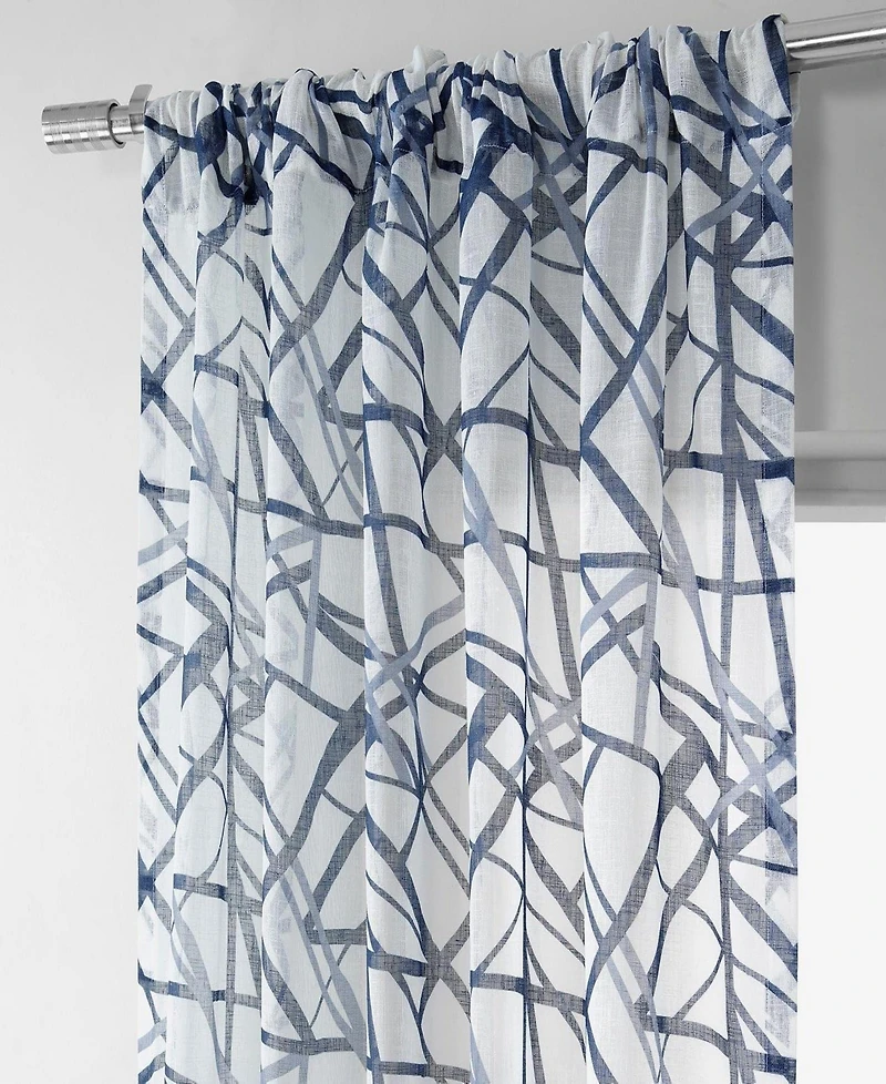 Half Price Drapes Abstract Printed Sheer Curtain