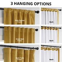 Half Price Drapes Fool's Gold Signature Velvet Blackout Curtain