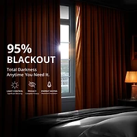 Half Price Drapes Burnt Pumpkin Signature Velvet Blackout Curtain
