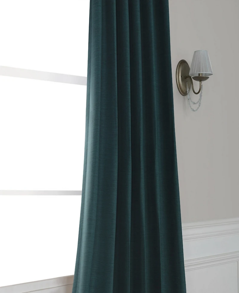 Half Price Drapes Bellino Textured Faux Linen Room Darkening Curtains For Bedroom & Living Room Curtains(1 Panel