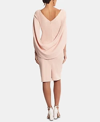 Betsy & Adam Caped Sheath Dress