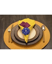 Vibhsa Blue Pearl Flower Napkin Ring