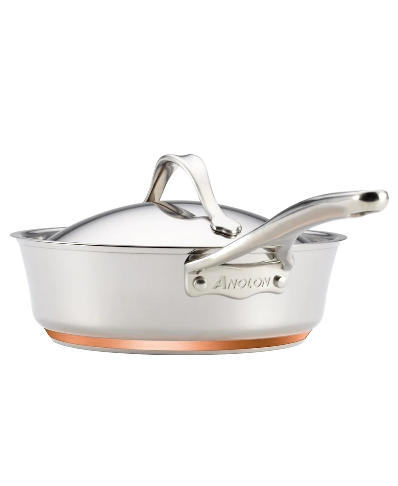 Anolon Nouvelle Copper Mixed Metals Cookware Set, 11 Piece