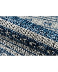 Novogratz Villa Vi-04 Blue 3'11" x 5'7" Outdoor Area Rug