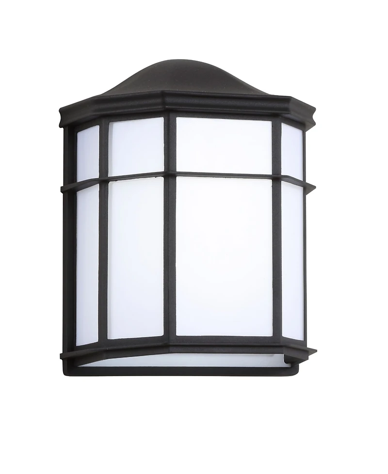 Jonathan Y Henry 9.7" Outdoor Frosted Acrylic/Metal Integrated Led Sconce