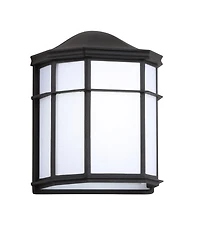 Jonathan Y Henry 9.7" Outdoor Frosted Acrylic/Metal Integrated Led Sconce