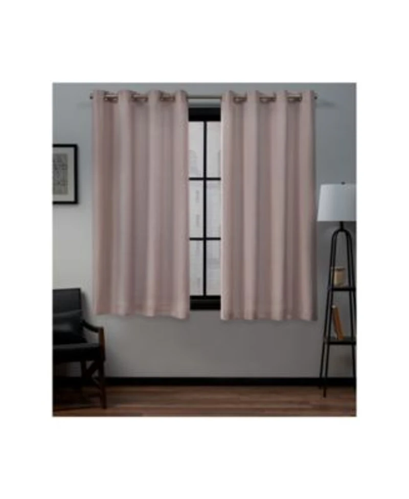 Exclusive Home Loha Linen Grommet Top Window Curtain Panel Pair