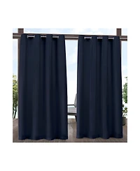 Exclusive Home Indoor/Outdoor Solid Cabana Grommet Top Curtain Panel Pair, 54" x 96"