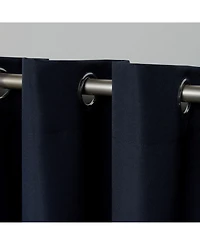 Exclusive Home Indoor/Outdoor Solid Cabana Grommet Top Curtain Panel Pair, 54" x 96"