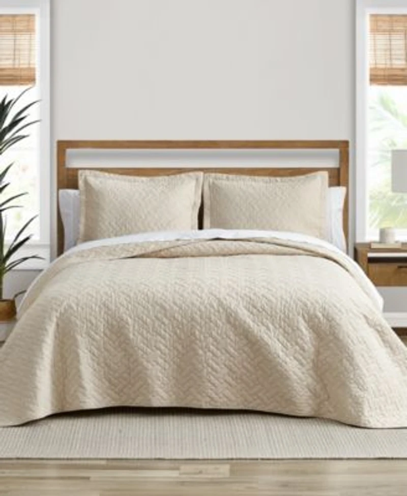 Tommy Bahama Home Solid Reversible Quilt Sets