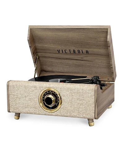 Victrola's 4-in-1 Highland Bluetooth Record Player with 3-Speed Turntable with Fm Radio