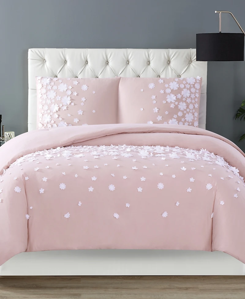 Christian Siriano Confetti Flowers 3 Piece Comforter Set, King