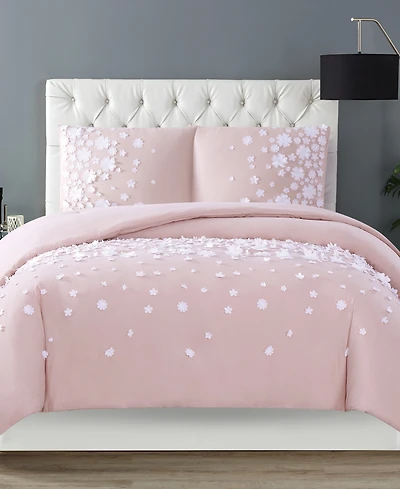 Christian Siriano Confetti Flowers 3 Piece Comforter Set, King