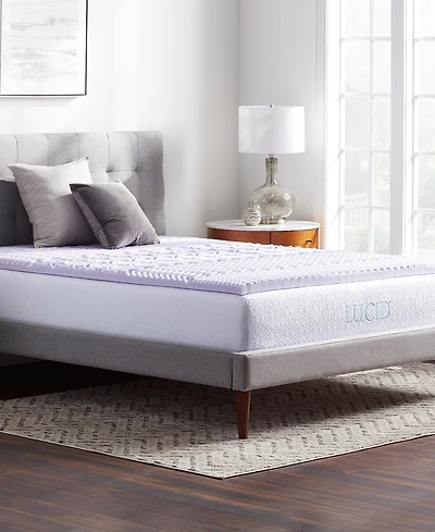 Lucid Dream Collection 5-Zone Lavender Memory Foam Mattress Topper