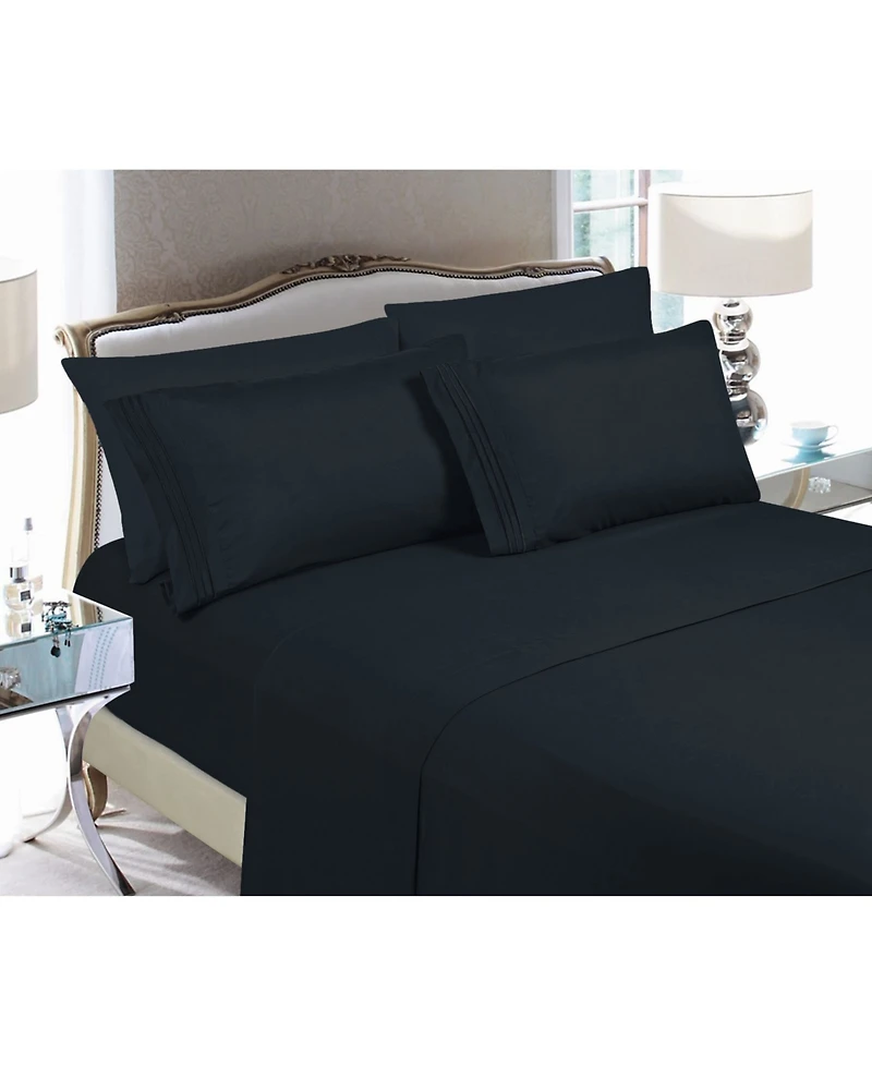 Elegant Comfort Luxury Soft Solid -Pc. Sheet Set