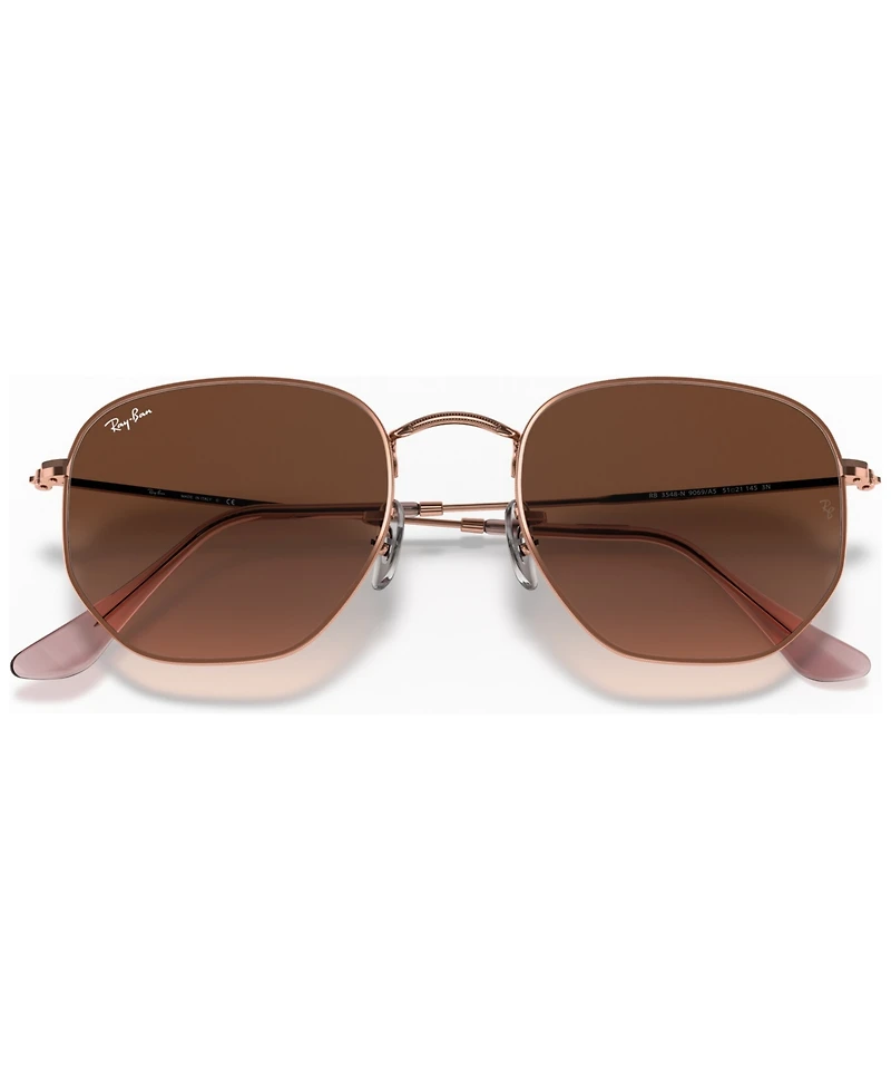 Ray-Ban Unisex Sunglasses, RB3548N Hexagonal Flat Lenses