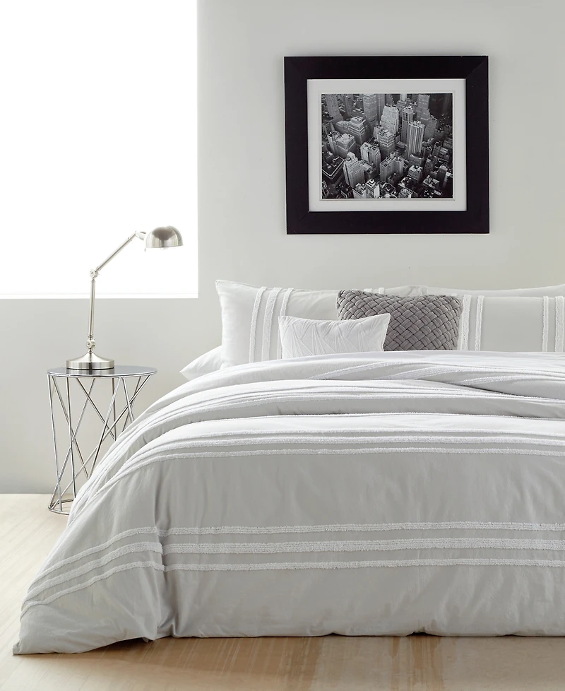 Dkny Chenille Stripe 3-Pc. Comforter Set, King