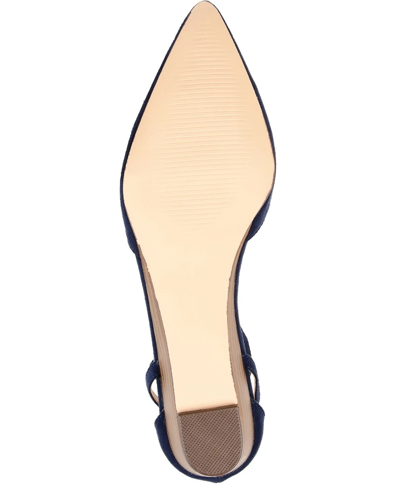 Journee Collection Women's Arkie Pointed Toe Ankle Strap Wedges