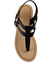 Journee Collection Women's Bianca Double Buckle Platform Wedge Sandals
