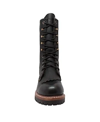AdTec Men's 10" Fireman Logger Black