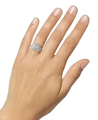 Diamond Heart Cluster Ring (1/2 ct. t.w.) 14k White , Yellow or Rose Gold