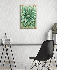 Empire Art Direct 'Succulent 2' Mixed Media Iron Hand Painted Dimensional Wall Sculpture - 24" x 16"