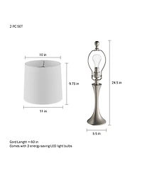 Lavish Home Table Lamps - Set of 2