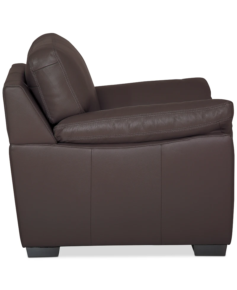 Lothan 41" Leather Chair, Created for Macy's