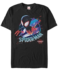 Marvel Men's Spider-Man Into The Spiderverse Distorted Geometric Short Sleeve T-Shirt