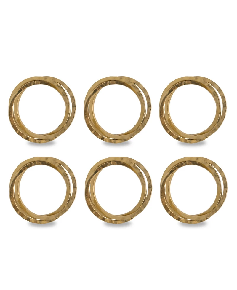 Design Imports Intertwined Napkin Ring Set of 6