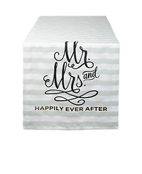 Design Imports Mr. Mrs. Table Runner 14" x 72"