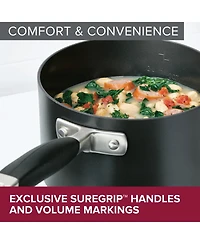 Anolon Advanced Home Hard-Anodized Nonstick Straining Saucepan, 2-Quart