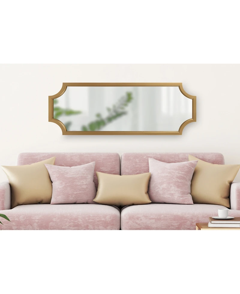 Kate and Laurel Hogan Framed Scallop Full Length Wall Mirror - 18" x 48"