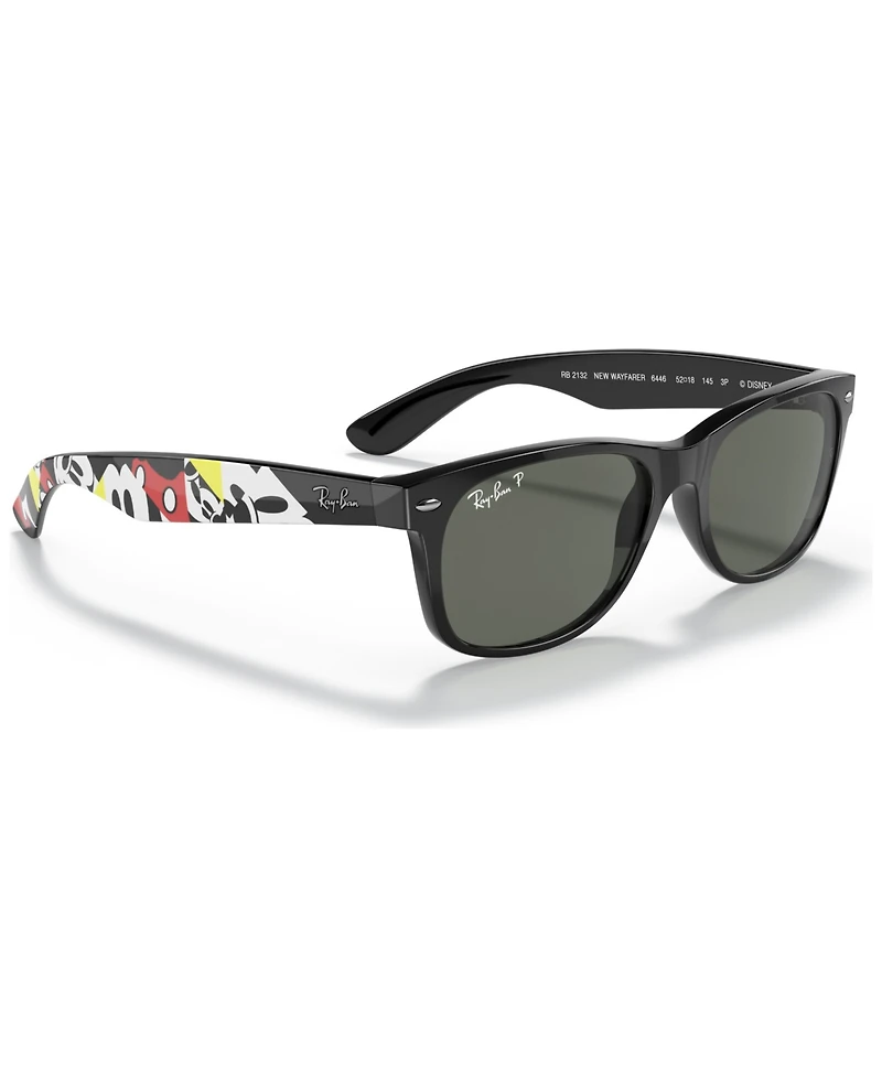 Ray-Ban Disney Unisex Polarized Sunglasses, RB2132 New Wayfarer