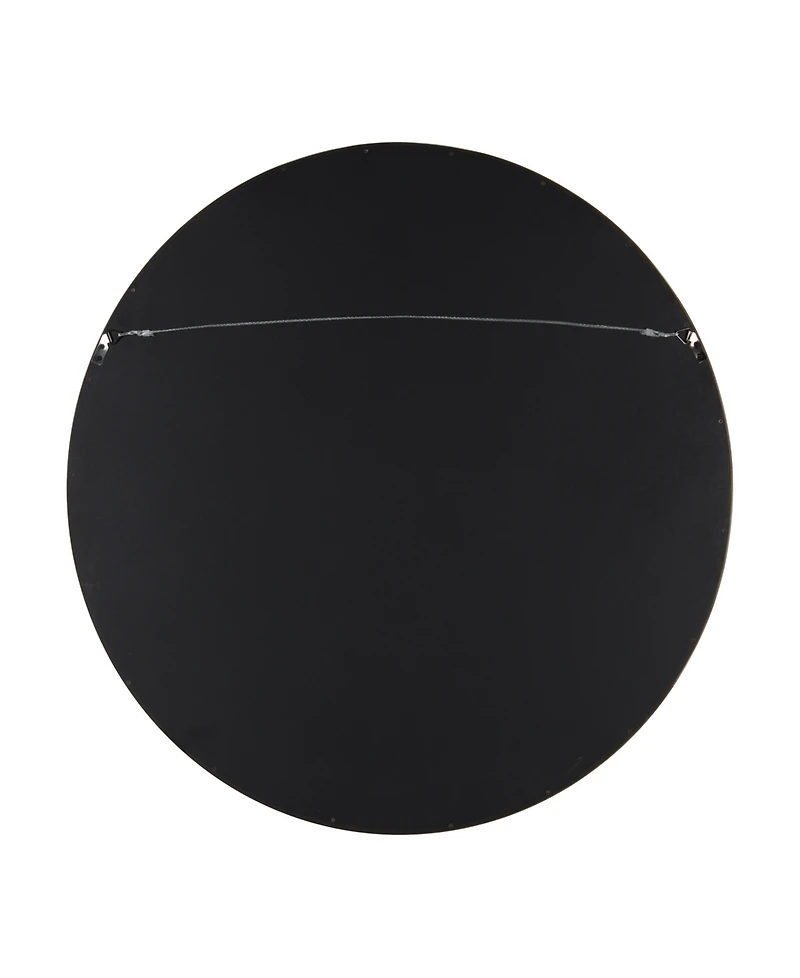 Kate and Laurel Hutton Round Wood Wall Mirror