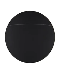 Kate and Laurel Hutton Round Wood Wall Mirror