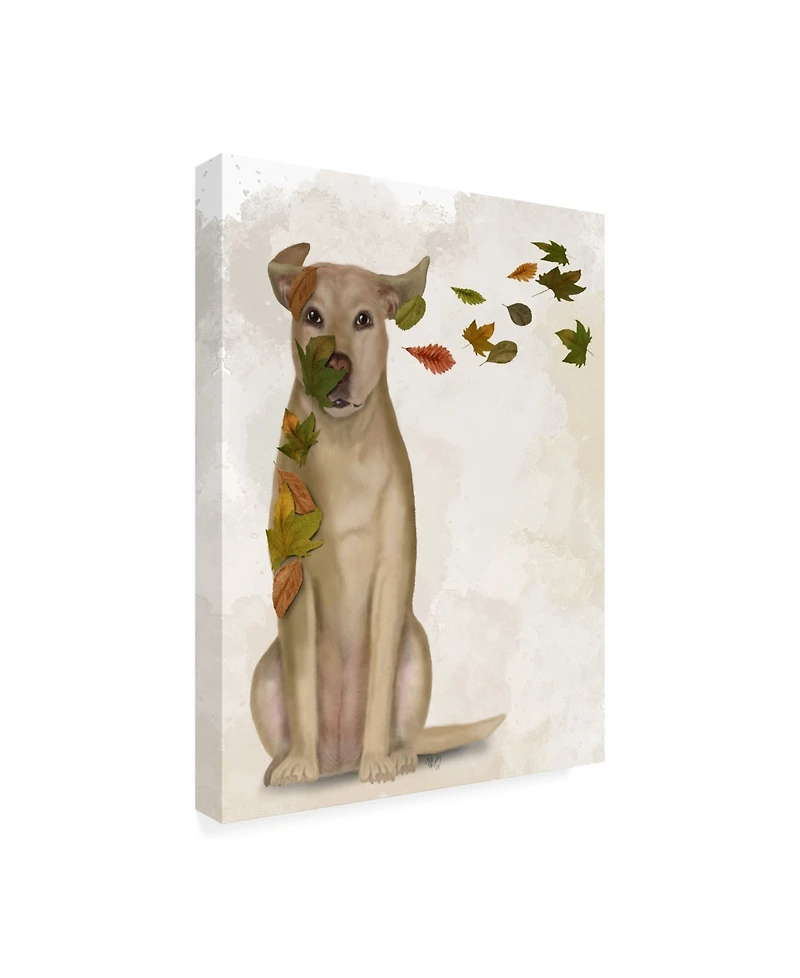 Fab Funky Yellow Labrador Windswept and Interesting Canvas Art - 27" x 33.5"