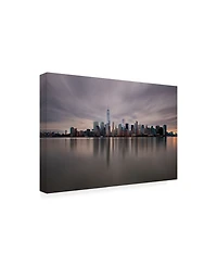 David Ayash Dawn over Downtown Manhattan Canvas Art - 27" x 33.5"