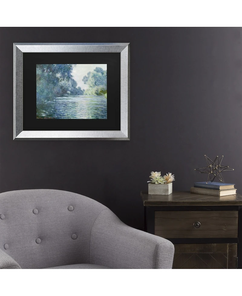 Claude Monet Branch of the Seine Near Giverny Matted Framed Art - 20" x 25"