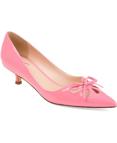 Journee Collection Women's Lutana Pointed Toe Kitten Heel Pumps