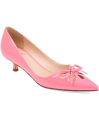 Journee Collection Women's Lutana Pointed Toe Kitten Heel Pumps