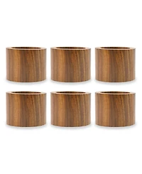 Design Imports Wood Band Napkin Ring, Set of 6