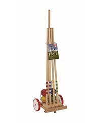 Londero 4 Player Croquet with Trolley Solid Beechwood Outdoor Game Set