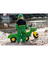 Rolly Toys John Deere 3 Wheel Trike Pedal Tractor with Removable Hauling Trailer