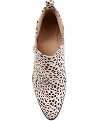 Journee Collection Women's Lola Cut Out Stacked Heel Dress Booties