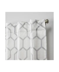 Nicole Miller Hexa Geometric Print Hidden Tab Top Curtain Panel Pair, 54" X 96"